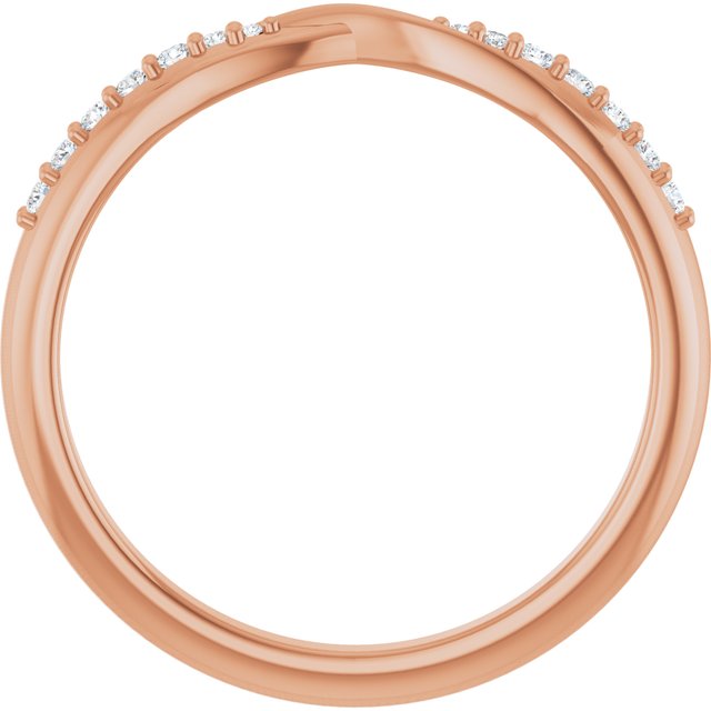 14K Rose 1/10 CTW Lab-Grown Diamond Anniversary Band