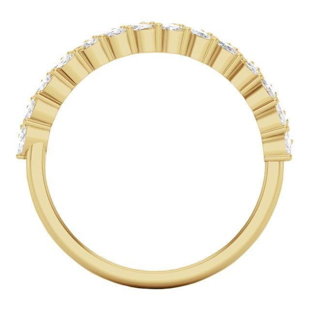 14K Yellow 3/4 CTW Lab-Grown Diamond Double Row Anniversary Band