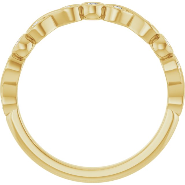 14K Yellow 1/8 CTW Lab-Grown Diamond Anniversary Band