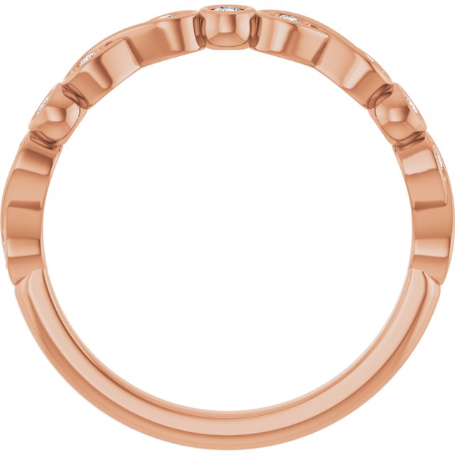 14K Rose 1/8 CTW Lab-Grown Diamond Anniversary Band