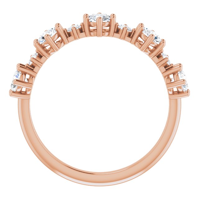 14K Rose 1 CTW Lab-Grown Diamond Anniversary Band