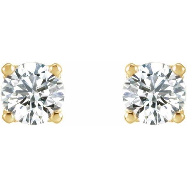 14K Yellow 1/2 CTW Lab-Grown Diamond Stud Earrings