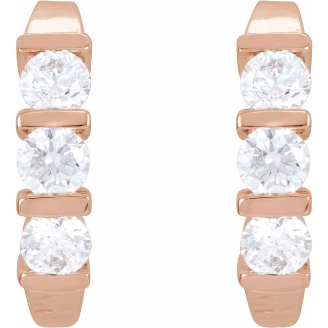 14K Rose 1 3/8 CTW Lab-Grown Diamond Earrings
