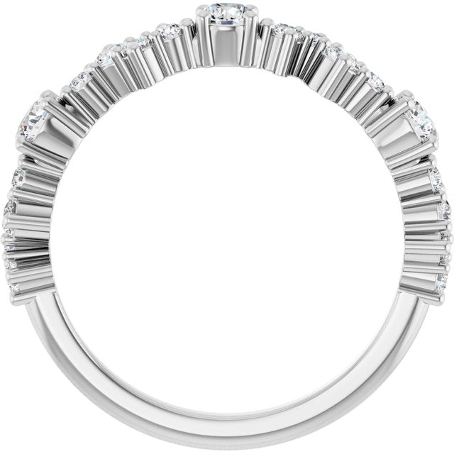 Platinum 1/2 CTW Lab-Grown Diamond Anniversary Band