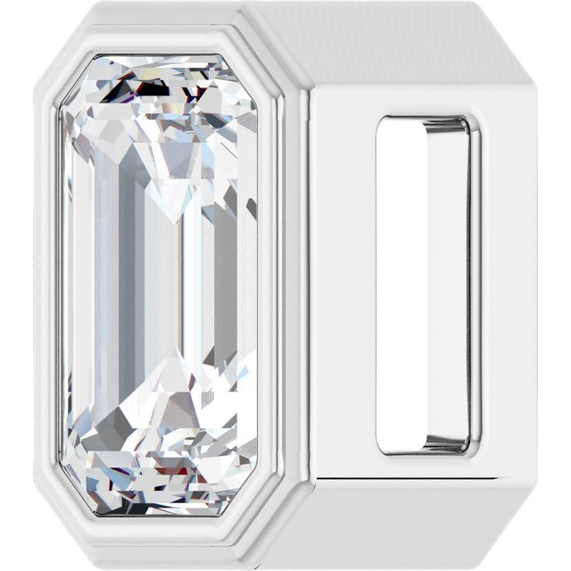 14K White 1/4 CT Lab-Grown Diamond Pendant