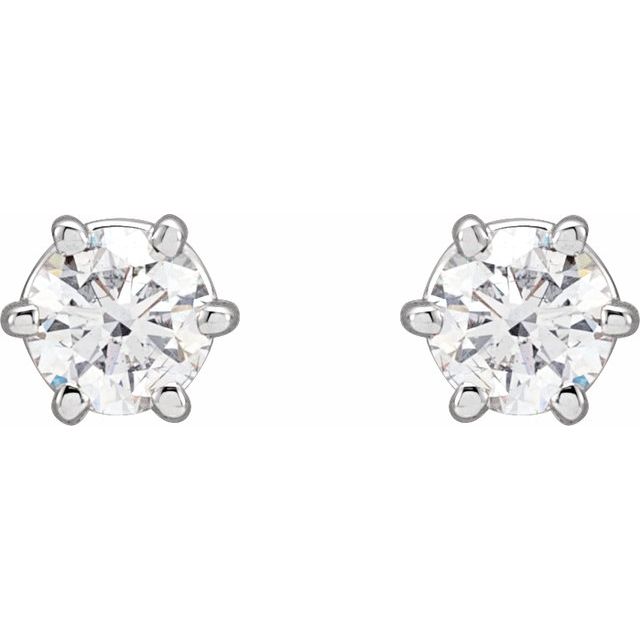 14K White 1/2 CTW Lab-Grown Diamond Earrings