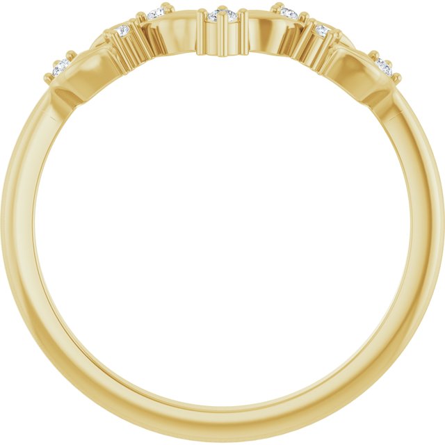 14K Yellow .05 CTW Lab-Grown Diamond Contour Band