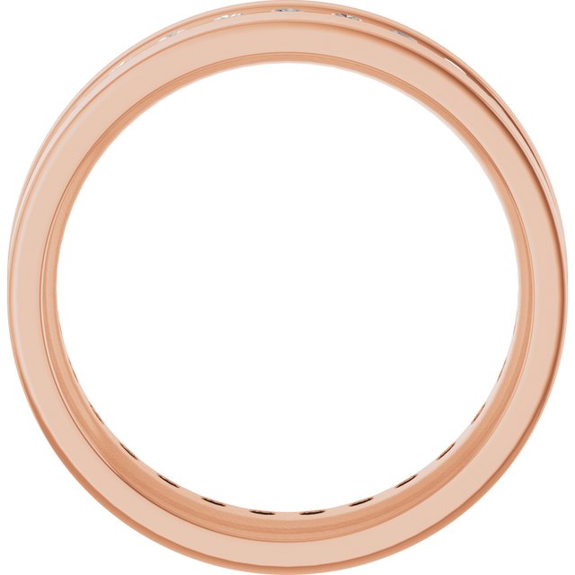 14K Rose 7/8 CTW Lab-Grown Diamond Band