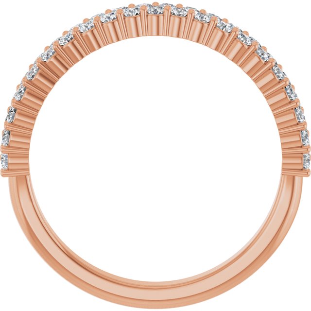 14K Rose 1/2 CTW Lab-Grown Diamond Anniversary Band