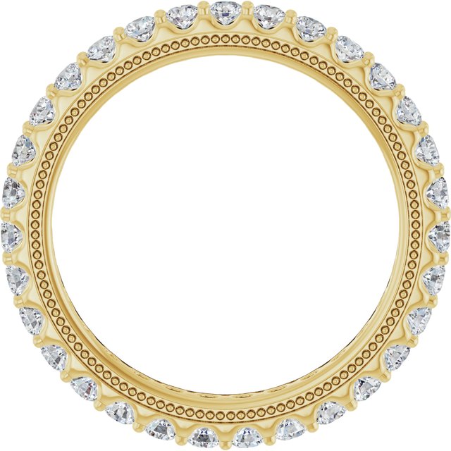 14K Yellow 9/10 CTW Lab-Grown Diamond Eternity Band Size 7