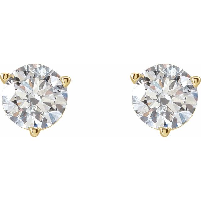 14K Yellow 1/2 CTW Lab-Grown Diamond Earrings