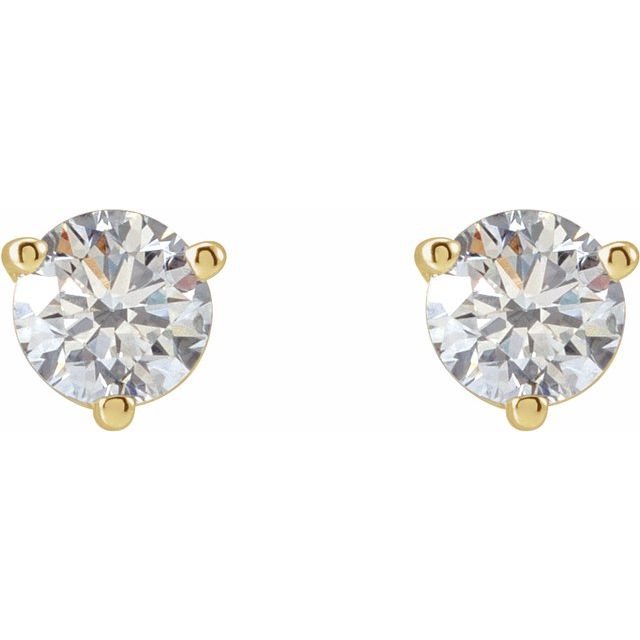14K Yellow 1/2 CTW Lab-Grown Diamond Earrings