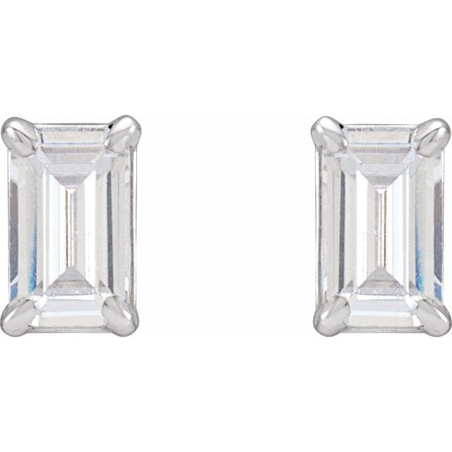14K White 1 1/2 CTW Lab-Grown Diamond Earrings