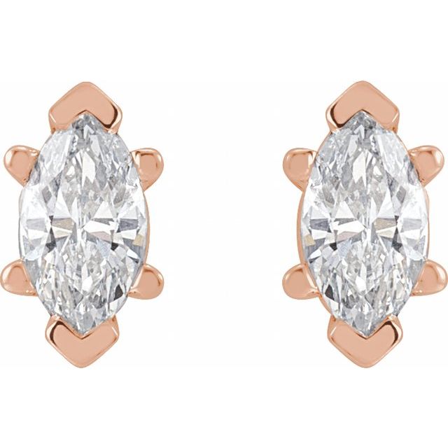 14K Rose 3/8 CTW Lab-Grown Diamond Earrings