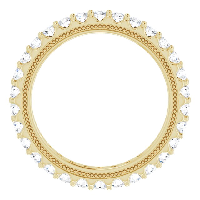 14K Yellow 9/10 CTW Lab-Grown Diamond Eternity Band Size 5.5