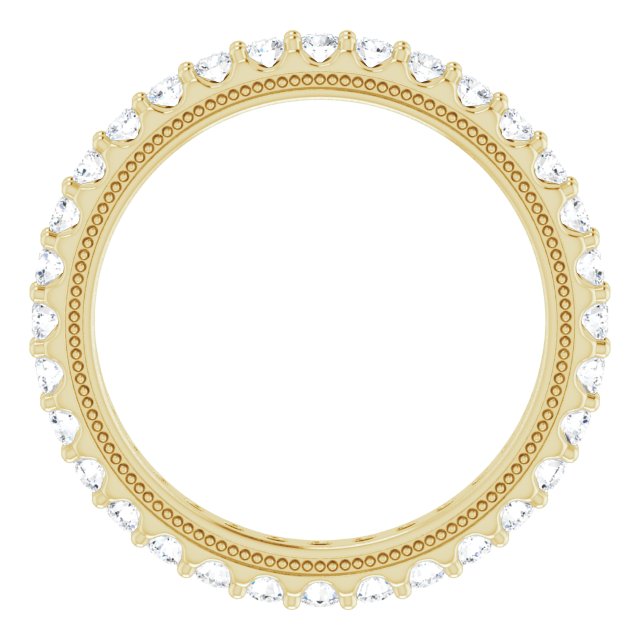 14K Yellow 1 CTW Lab-Grown Diamond Eternity Band Size 8