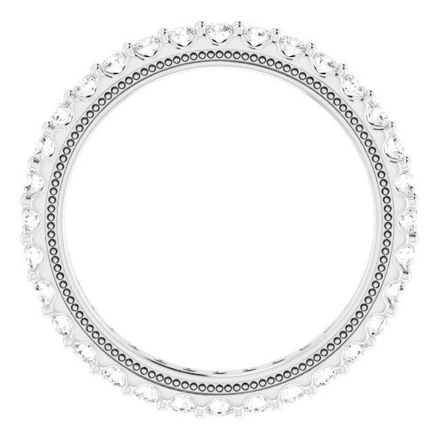 Platinum 1 CTW Lab-Grown Diamond Eternity Band Size 8