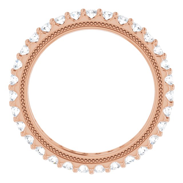 14K Rose 9/10 CTW Lab-Grown Diamond Eternity Band Size 6.5
