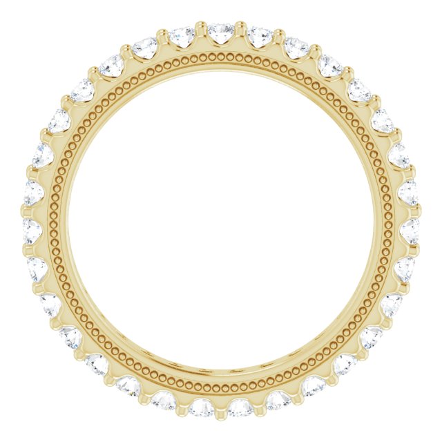 14K Yellow 9/10 CTW Lab-Grown Diamond Eternity Band Size 6.5