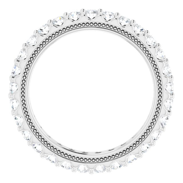 14K White 7/8 CTW Lab-Grown Diamond Eternity Band Size 5