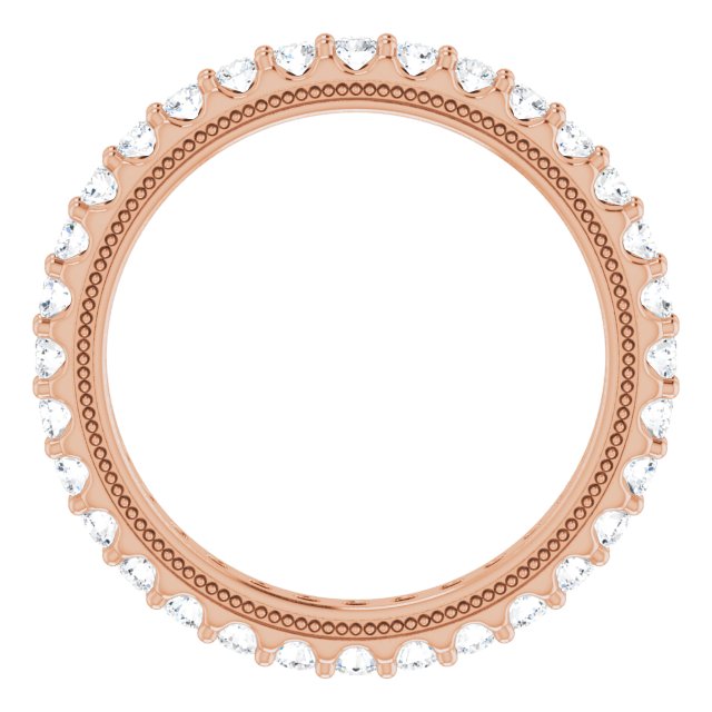 14K Rose 1 CTW Lab-Grown Diamond Eternity Band Size 7.5