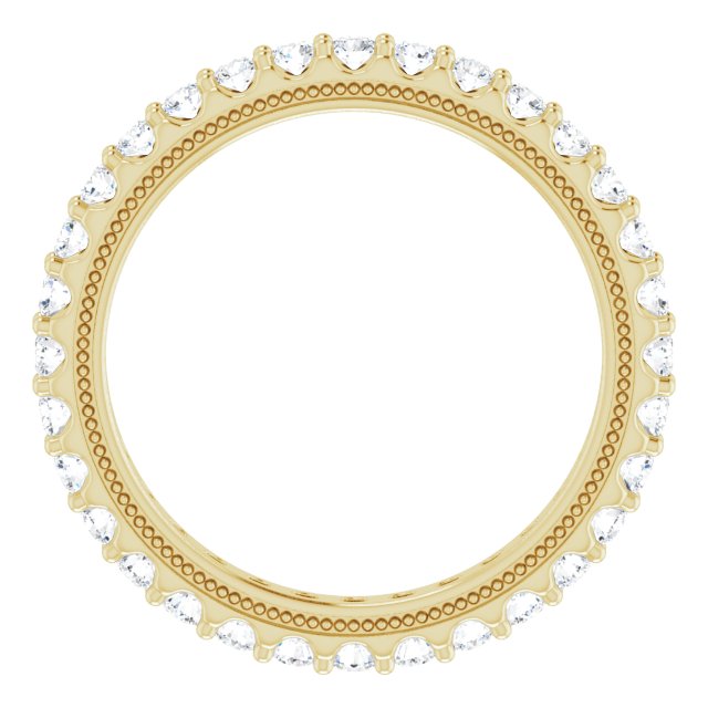14K Yellow 1 CTW Lab-Grown Diamond Eternity Band Size 7.5