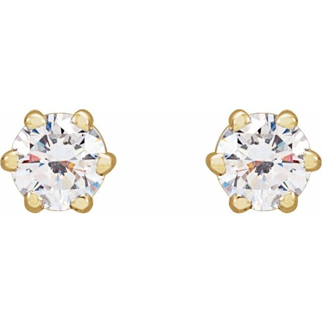 4K White 1/4 CTW Lab-Grown Diamond Earrings