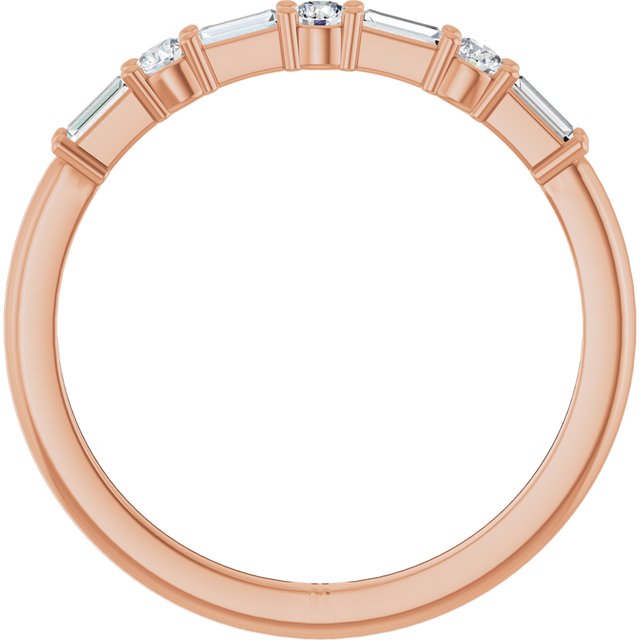 14K Rose 1/4 CTW Lab-Grown Diamond Anniversary Band