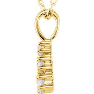 14K Yellow 1/6 CTW Lab-Grown Diamond 18" Necklace