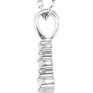 14K White 1/6 CTW Lab-Grown Diamond 18" Necklace