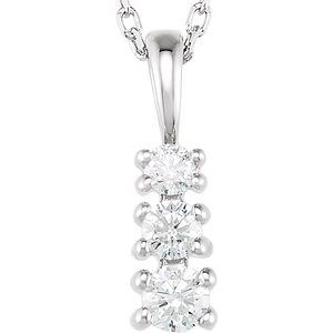 14K White 1/6 CTW Lab-Grown Diamond 18" Necklace