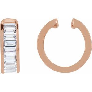 14K Rose 3/4 CTW Lab-Grown Diamond Ear Cuff