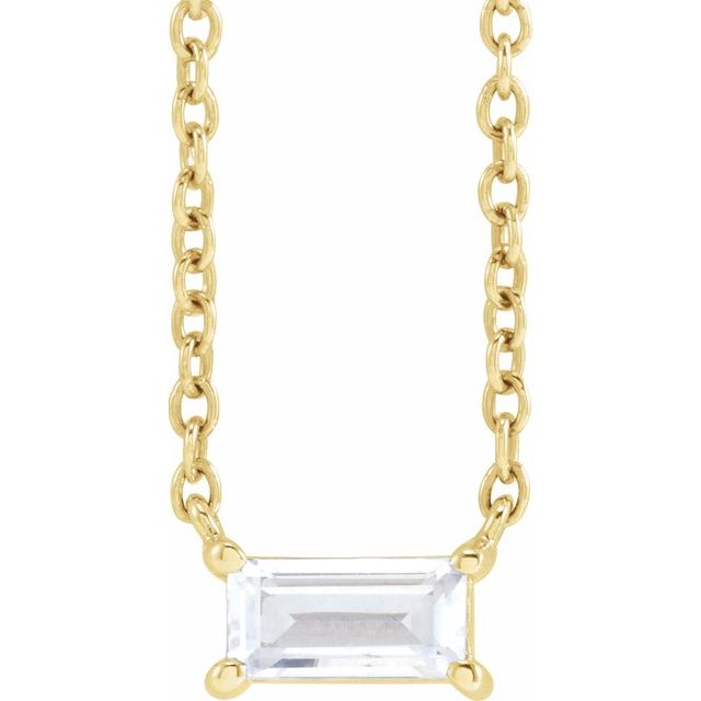 14K Yellow 1/3 CT Lab-Grown Diamond 16-18" Necklace