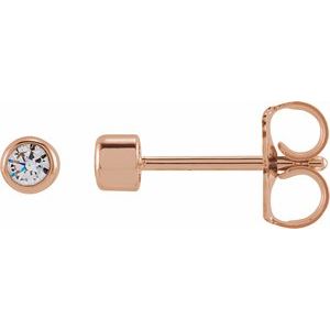 14K Rose 2.5 mm Round 1/6 CTW Lab-Grown Diamond Earrings