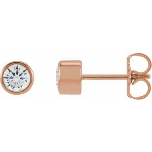 14K Rose 3.5 mm Round 1/3 CTW Lab-Grown Diamond Earrings