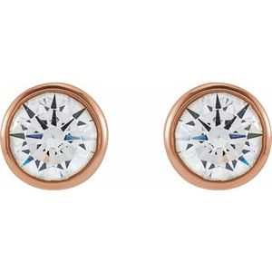 14K Rose 3.5 mm Round 1/3 CTW Lab-Grown Diamond Earrings