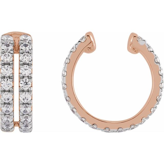 14K Rose 1/2 CTW Lab-Grown Diamond Ear Cuff