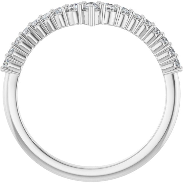 Platinum 1/4 CTW Lab-Grown Diamond Contour Band