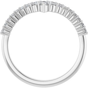 Platinum 1/4 CTW Lab-Grown Diamond Contour Band