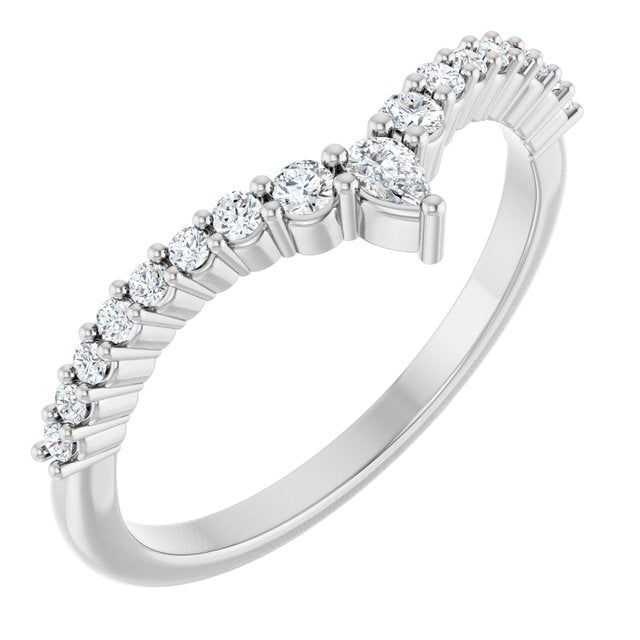 Platinum 1/4 CTW Lab-Grown Diamond Contour Band
