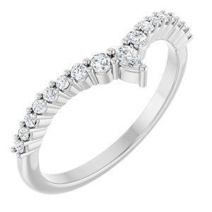 Platinum 1/4 CTW Lab-Grown Diamond Contour Band