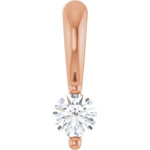14K Rose .03 CT Lab-Grown Diamond Pendant