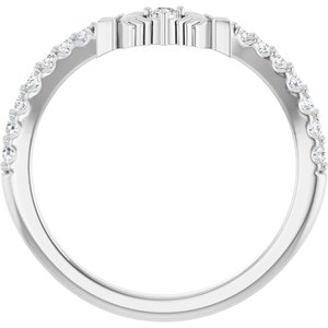 Platinum 1/5 CTW Lab-Grown Diamond Claddagh Contour Band