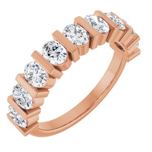 14K Rose 1 3/8 CTW Lab-Grown Diamond Anniversary Band