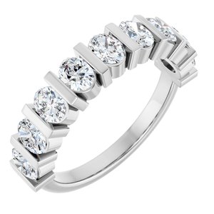 14K White 1 3/8 CTW Lab-Grown Diamond Anniversary Band