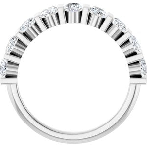 14K White 1 3/8 CTW Lab-Grown Diamond Anniversary Band