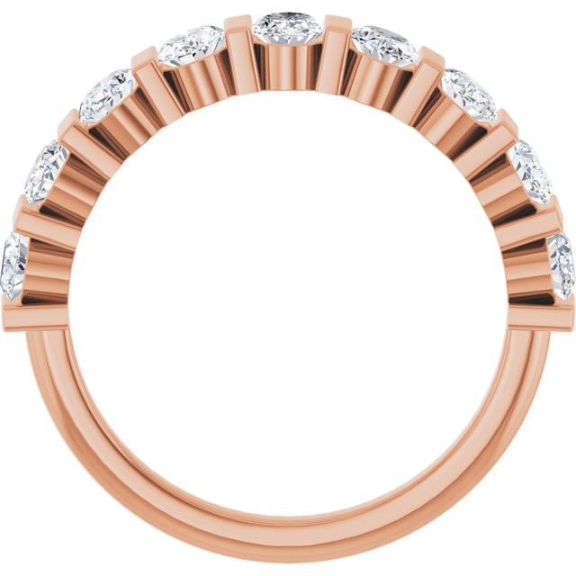 14K Rose 1 3/8 CTW Lab-Grown Diamond Anniversary Band