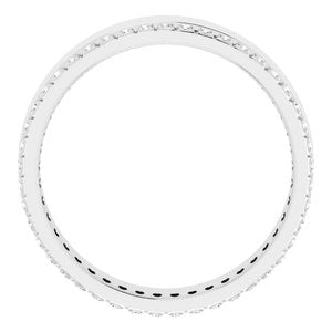 14K White 1/3 CTW Lab-Grown Diamond Accented Band Size 11.5