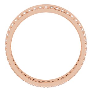14K Rose 1/3 CTW Lab-Grown Diamond Accented Band Size 11.5