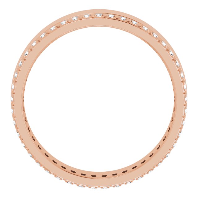 14K Rose 1/3 CTW Lab-Grown Diamond Accented Band Size 11.5